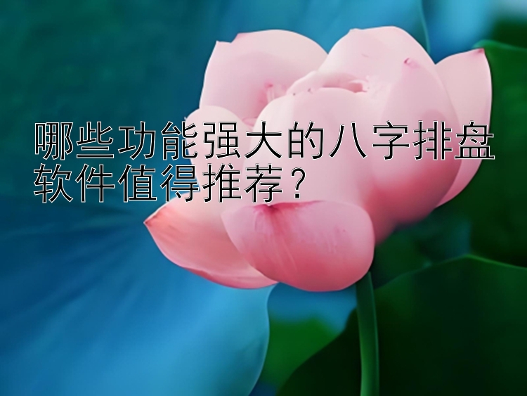 哪些功能强大的八字排盘软件值得推荐？