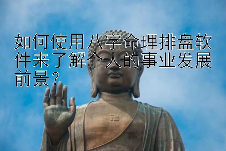 如何使用八字命理排盘软件来了解个人的事业发展前景？