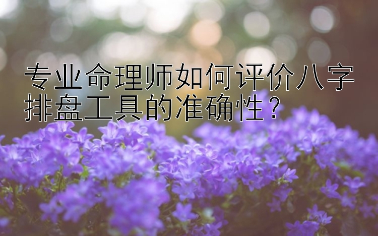 专业命理师如何评价八字排盘工具的准确性？